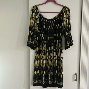 Muse dress with bell sleeves